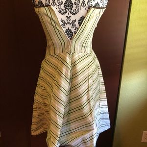 Strapless, striped sundress